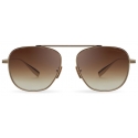 DITA - Flight.009 - White Gold Dark Brown - DTS409 - Sunglasses - DITA Eyewear