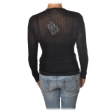 Patrizia Pepe - Wool Sweater with Buttons - Black - Pullover - Made in Italy - Luxury Exclusive Collection