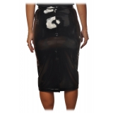 Patrizia Pepe - Midi Sheath Skirt in Patent Leather - Black - Skirt - Made in Italy - Luxury Exclusive Collection