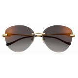 Cartier - Butterfly - Shiny Gold FInish - Première de Cartier Collection - Sunglasses - Cartier Eyewear