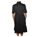 Patrizia Pepe - Cotton Shirt Dress - Black - Dress - Made in Italy - Luxury Exclusive Collection