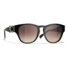 Chanel - Occhiali da Sole Quadrati - Nero Marrone - Chanel Eyewear