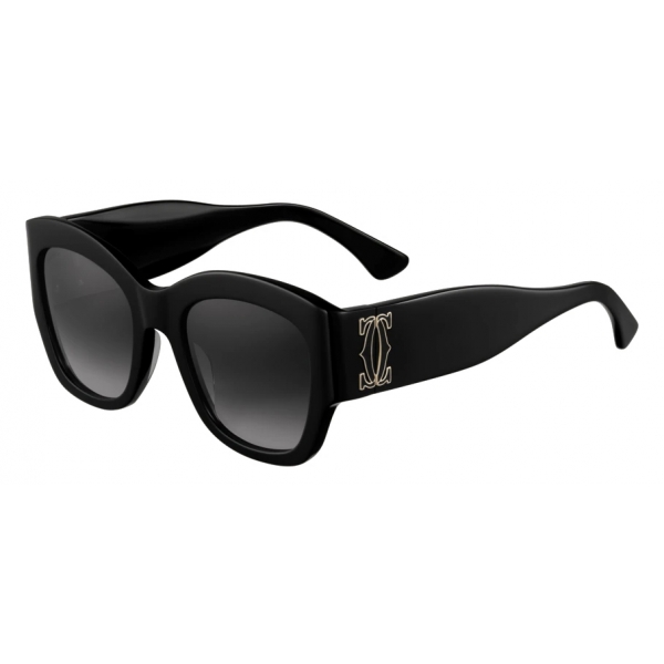 Cartier - Cat-Eye - Black Acetate - Signature de Cartier Collection - Sunglasses - Cartier Eyewear