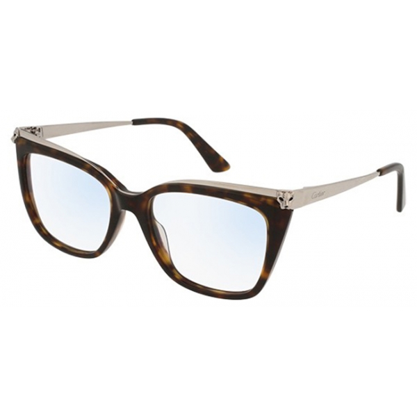 Cartier Optical Glasses CT0033O Dark Havana Silver Cartier