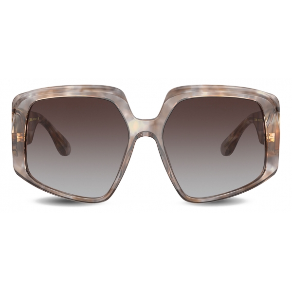 Dolce & Gabbana - DG Crossed Sunglasses - Grey Havana - Dolce & Gabbana Eyewear