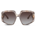 Dolce & Gabbana - DG Crossed Sunglasses - Grey Havana - Dolce & Gabbana Eyewear