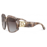 Dolce & Gabbana - DG Crossed Sunglasses - Grey Havana - Dolce & Gabbana Eyewear