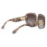 Dolce & Gabbana - DG Crossed Sunglasses - Grey Havana - Dolce & Gabbana Eyewear