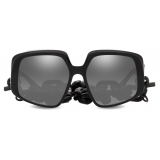 Dolce & Gabbana - DG Crossed Sunglasses - Black - Dolce & Gabbana Eyewear