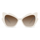 Dolce & Gabbana - Occhiale da Sole Gattopardo - Bianco Vintage - Dolce & Gabbana Eyewear