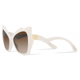 Dolce & Gabbana - Occhiale da Sole Gattopardo - Bianco Vintage - Dolce & Gabbana Eyewear