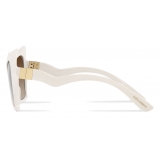 Dolce & Gabbana - Occhiale da Sole Gattopardo - Bianco Vintage - Dolce & Gabbana Eyewear