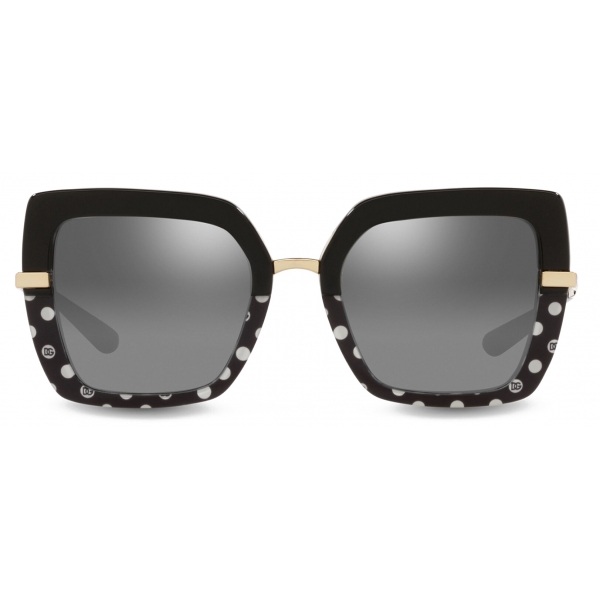 Dolce & Gabbana - Occhiale da Sole Half Print - Stampa Pois - Dolce & Gabbana Eyewear