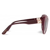 Dolce & Gabbana - Occhiale da Sole DG Crossed - Bordeaux - Dolce & Gabbana Eyewear