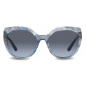 Dolce & Gabbana - Occhiale da Sole DG Crossed - Trasparenti Blu - Dolce & Gabbana Eyewear