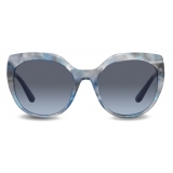 Dolce & Gabbana - Occhiale da Sole DG Crossed - Trasparenti Blu - Dolce & Gabbana Eyewear