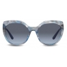 Dolce & Gabbana - DG Crossed Sunglasses - Blue Transparent - Dolce & Gabbana Eyewear