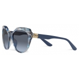 Dolce & Gabbana - Occhiale da Sole DG Crossed - Trasparenti Blu - Dolce & Gabbana Eyewear