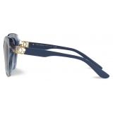 Dolce & Gabbana - Occhiale da Sole DG Crossed - Trasparenti Blu - Dolce & Gabbana Eyewear