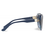 Dolce & Gabbana - Occhiale da Sole DG Crossed - Trasparenti Blu - Dolce & Gabbana Eyewear