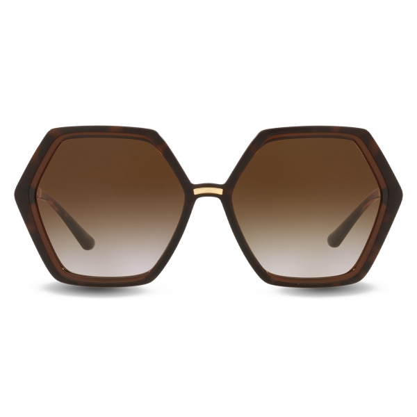 Dolce & Gabbana - Occhiale da Sole Line - Havana Marrone Trasparente - Dolce & Gabbana Eyewear