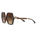 Dolce & Gabbana - Occhiale da Sole Line - Havana Marrone Trasparente - Dolce & Gabbana Eyewear