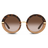 Dolce & Gabbana - Occhiale da Sole Half Print - Havana - Dolce & Gabbana Eyewear