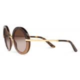 Dolce & Gabbana - Occhiale da Sole Half Print - Havana - Dolce & Gabbana Eyewear