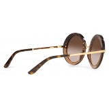 Dolce & Gabbana - Occhiale da Sole Half Print - Havana - Dolce & Gabbana Eyewear