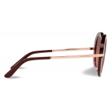 Dolce & Gabbana - Occhiale da Sole Half Print - Bordeaux - Dolce & Gabbana Eyewear