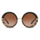 Dolce & Gabbana - Occhiale da Sole Half Print - Stampa Leo - Dolce & Gabbana Eyewear