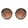 Dolce & Gabbana - Occhiale da Sole Half Print - Stampa Leo - Dolce & Gabbana Eyewear