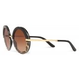 Dolce & Gabbana - Occhiale da Sole Half Print - Stampa Leo - Dolce & Gabbana Eyewear