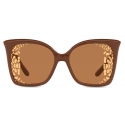 Dolce & Gabbana - Gattopardo Sunglasses - Camel - Dolce & Gabbana Eyewear