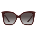 Dolce & Gabbana - Gattopardo Sunglasses - Burgundy - Dolce & Gabbana Eyewear