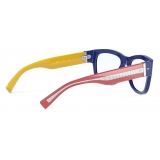 Dolce & Gabbana - Occhiale da Sole Gros Grain - Blu Rosso Giallo - Dolce & Gabbana Eyewear