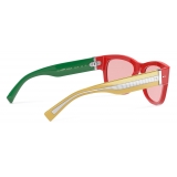 Dolce & Gabbana - Occhiale da Sole Gros Grain - Rosso Verde Giallo - Dolce & Gabbana Eyewear