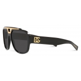 Dolce & Gabbana - DG Crossed Sunglasses - Black - Dolce & Gabbana Eyewear