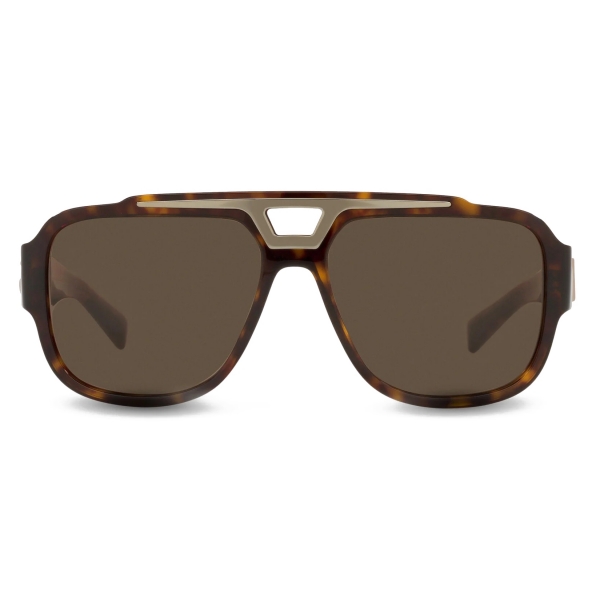 Dolce & Gabbana - DG Crossed Sunglasses - Havana - Dolce & Gabbana Eyewear