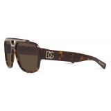 Dolce & Gabbana - DG Crossed Sunglasses - Havana - Dolce & Gabbana Eyewear