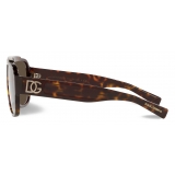 Dolce & Gabbana - DG Crossed Sunglasses - Havana - Dolce & Gabbana Eyewear