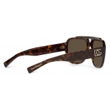 Dolce & Gabbana - DG Crossed Sunglasses - Havana - Dolce & Gabbana Eyewear