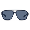 Dolce & Gabbana - DG Crossed Sunglasses - Blue - Dolce & Gabbana Eyewear