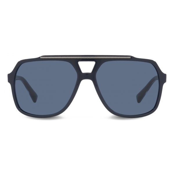 Dolce & Gabbana - Gros Grain Sunglasses - Shiny Blue - Dolce & Gabbana Eyewear