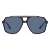 Dolce & Gabbana - Gros Grain Sunglasses - Shiny Blue - Dolce & Gabbana Eyewear