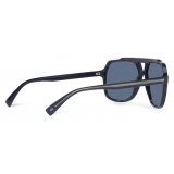 Dolce & Gabbana - Gros Grain Sunglasses - Shiny Blue - Dolce & Gabbana Eyewear