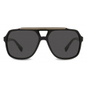 Dolce & Gabbana - Occhiale da Sole Gros Grain - Nero - Dolce & Gabbana Eyewear