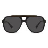 Dolce & Gabbana - Occhiale da Sole Gros Grain - Nero - Dolce & Gabbana Eyewear