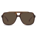 Dolce & Gabbana - Gros Grain Sunglasses - Havana - Dolce & Gabbana Eyewear