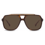 Dolce & Gabbana - Occhiale da Sole Gros Grain - Havana - Dolce & Gabbana Eyewear